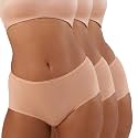 Nykd (NYP036) Breathable Comfortable Cotton Full Brief Panty Set for Women (Pack of 3) | High Waist Full Coverage Underwear | Super Soft No Roll Waistband Elastic All Day Comfort