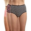 Nykd (NYP036) Breathable Comfortable Cotton Full Brief Panty Set for Women (Pack of 3) | High Waist Full Coverage Underwear | Super Soft No Roll Waistband Elastic All Day Comfort