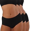 Nykd (NYP036) Breathable Comfortable Cotton Full Brief Panty Set for Women (Pack of 3) | High Waist Full Coverage Underwear | Super Soft No Roll Waistband Elastic All Day Comfort