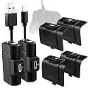 Nyko Xbox Power Kit Plus for Xbox Series X|S/One - Rechargeable Battery Kit with 2 Batteries, Black Covers, 10-Foot USB-C Charge Cable - Ultimate Xbox Accessories - Power, Charger, &amp; Battery Pack