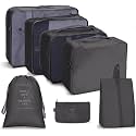 Nylon 7 Pcs Travel Organizer Pouch Packing