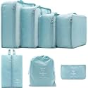 Nylon 7 Pcs Travel Organizer Pouch Packing