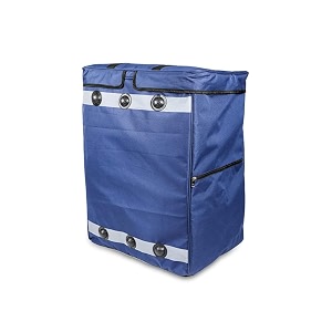 90l nylon heavy duty large logistic delivery bag  ecommerce and food delivery bag navy blue 20 inches