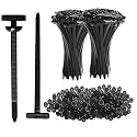 Nylon Universal Cable Tie Buckle, Multifunctional Automotive Self-Locking Zip Ties Clips for Car Repair-Fender, Engine Cover, Trunk Liner, Zipper Clip Fasteners Replaces Screws,100PCS