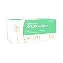 Nylon Veterinary Suture 3-0, 3/8 Round 24mm Reverse Cutting Needle (Comparable to Ethilon), 35"