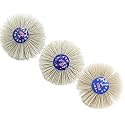 Nylon Wheel Brush Abrasive, 80/120/180# 3Pcs, Black, Compatible with Angle Grinder, Die Grinder
