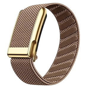 nylon wrist strap for whoop 50 lifemg band ecg compatible strap - durable adjustable strap  breathable comfortable bands for workout sleep device not included cappuccino gold