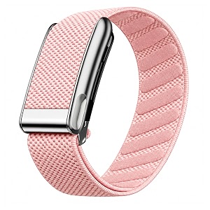 nylon wrist strap for whoop 50 lifemg band ecg compatible strap - durable adjustable strap  breathable comfortable bands for workout sleep device not included pink titanium
