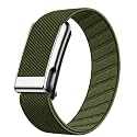 Nylon Wrist Strap for Whoop 5.0 Life/MG Band ECG Compatible Strap - Durable, Adjustable Strap | Breathable, Comfortable Bands for Workout, Sleep (Device Not Included) (OLIVE GREEN TITANIUM)