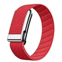 Nylon Wrist Strap for Whoop 5.0 Life/MG Band ECG Compatible Strap - Durable, Adjustable Strap | Breathable, Comfortable Bands for Workout, Sleep (Device Not Included) (RED TITANIUM)
