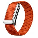 Nylon Wrist Strap for Whoop 5.0 Life/MG Band ECG Compatible Strap - Durable, Adjustable Strap | Breathable, Comfortable Bands for Workout, Sleep (Device Not Included) (ORANGE TITANIUM)