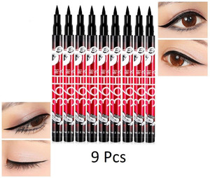 nyn huda insta beauty water  smudge proof 36 hour long lasting liquid eyeliner pack of 9 225 g