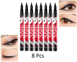 nyn huda insta beauty water  smudge proof 36 hour long lasting liquid eyeliner pack of 8 20 g