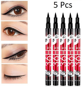 nyn huda insta beauty water  smudge proof 36 hour long lasting liquid eyeliner pack of 5 125 g