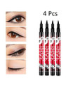 NYN HUDA Insta Beauty Water & Smudge Proof 36 Hour Long Lasting Liquid EyeLiner Pack of 4 10 g