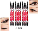 NYN HUDA Insta Beauty Water & Smudge Proof 36 Hour Long Lasting Liquid EyeLiner Pack of 8 20 g