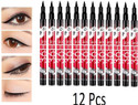 NYN HUDA Insta Beauty Water Smudge Proof 36 Hour Long Lasting Liquid EyeLiner Pack of 12 30 g