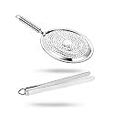 Nyra ® Stainless Steel Round Roaster and Precision Steel Tongs Set | Brinjal, Barbeque Jali | Chapati Toast Grill | Steel Handle