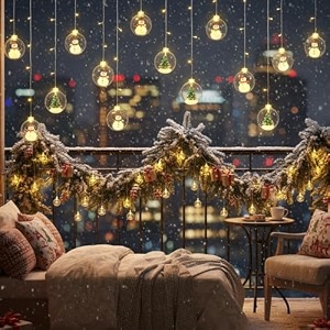 nyrwana valentine amp christmas decorations  led string wishing ball lights colorful snowman amp xmas tree fairy wire lights for window wall amp romantic home decor