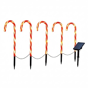 nyrwana valentine amp christmas decorations  solar candy cane led pathway lights for yard garden amp patio outdoor festive lighting with multiple modes romantic home amp gift decor