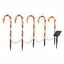 NYRWANA Valentine & Christmas Decorations | Solar Candy Cane LED Pathway Lights for Yard, Garden & Patio, Outdoor Festive Lighting with Multiple Modes, Romantic Home & Gift Decor