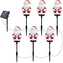 NYRWANA Valentine &amp; Christmas Decorations | Solar Garden Stake Lights, Outdoor Weatherproof Santa Claus Pathway Lights, Solar-Powered LED Lights for Lawn &amp; Romantic Home Decor