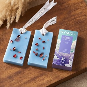 nytarra floral sage wardrobe freshener tablets pack of 2  for closets cupboards drawers and shoeracks  handmade from soy wax  long-lasting amp gentle fragrance  made for small spaces