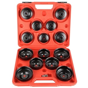 nyxova 15pcs oil filter cap wrench tool universal cup type socket wrench