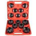 NYXOVA 15PCS Oil Filter Cap Wrench Tool, Universal Cup Type Socket Wrench