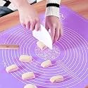 NYZA Baking Mat for Pastry Rolling with Measurements | Silicone Non-Stick Fondant Mat | Liner Heat Resistance Table | Reusable BPA Free (Baking Mat 50 * 40 cm) (Purple)