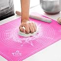 NYZA Baking Mat for Pastry Rolling with Measurements | Silicone Non-Stick Fondant Mat | Liner Heat Resistance Table | Reusable BPA Free (Baking Mat 50 * 40 cm) (Blue)