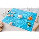 NYZA Baking Mat for Pastry Rolling with Measurements | Silicone Non-Stick Fondant Mat | Liner Heat Resistance Table | Reusable BPA Free (Baking Mat 50 * 40 cm) (Blue)
