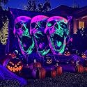 NYZE Halloween Blacklight Tapestry, UV Reactive Wall Decor 90" x 70"