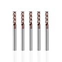 NZ 4 Flute 1/8" Square End Mill Set with TiSiN Coating, 5pcs