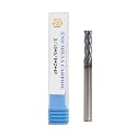 NZ 3/16" 4 Flute Roughing End Mill, AlTiN Coated Solid Carbide Serrated End Mills, Square Corner for Alloy Steel, Stainless Steel, Cast Iron