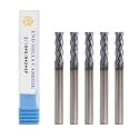 NZ 4 Flute 3/16" Carbide Roughing End Mill with AlTiN Coating, 5pcs