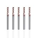 NZ 4 Flute 5/32" Square End Mill Set with TiSiN Coating, 5pcs