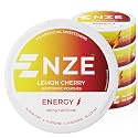 NZE Caffeine Nootropic Pouches (Lemon Cherry) - Energy Pouches with 50mg Caffeine, Alpha GPC, L-Tyrosine &amp; L-Theanine No Sugar or Artificial Sweeteners - 15 Pouches Per Can - 5 Pack
