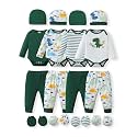 NZRVAWS Newborn Baby Boy Girl Clothes Unisex Preemie Infant Must Have Pants Set Outfits 0-18 Months 20 Pcs Essentials Gift