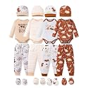 NZRVAWS Newborn Baby Boy Girl Clothes Unisex Preemie Infant Must Have Pants Set Outfits 0-18 Months 20 Pcs Essentials Gift