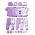 NZRVAWS Newborn Baby Boy Girl Clothes Unisex Preemie Infant Must Have Pants Set Outfits 0-18 Months 20 Pcs Essentials Gift