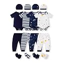 NZRVAWS Newborn Baby Boy Girl Clothes Unisex Preemie Infant Must Have Pants Set Outfits 0-18 Months 20 Pcs Essentials Gift