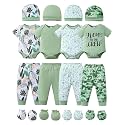 NZRVAWS Newborn Baby Boy Girl Clothes Unisex Preemie Infant Must Have Pants Set Outfits 0-18 Months 20 Pcs Essentials Gift