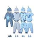 NZRVAWS Preemie Newborn Baby Boy Clothes Infant Clothing Romper Pant Outfits Set Layette Essentials 19 Pieces 0 3 6 12 Months