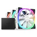 Nzxt AER RGB 2-120mm Triple-Starter Pack - White  Case Fan I Cooler - RGB & Fan Controller Included, (HF-2812C-TW)