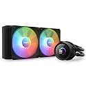 NZXT Kraken 240 RGB 240mm CPU Liquid Cooler/AIO with with LCD Display and RGB Fans - Black, Support Intel Socket : LGA 1700, 1200/115X | AMD Socket : AM4, AM5, sTRX4*, TR4* - RL-KR240-B1
