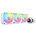 NZXT Kraken 360 RGB 360mm CPU Liquid Cooler/AIO with with LCD Display and RGB Fans - White | Support Intel Socket : LGA 1700, 1200/115X | AMD Socket : AM4, AM5, sTRX4*, TR4* - RL-KR360-W1
