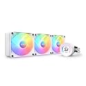 NZXT Kraken Elite 360 RGB 360mm CPU Liquid Cooler/AIO with LCD Display and RGB Fans - White, Support Intel Socket : LGA 1700, 1200/115X | AMD Socket : AM4, AM5, sTRX4*, TR4* - RL-KR36E-W1