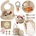 O'doe™Baby Weaning Set, 15 Pcs Silicone Baby Feeding Set