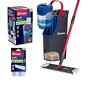 O-Cedar H2prO Flat Mop System with 1 Mop Head Refill | Quick Cleaning Tool | Clean with Clean Water | Machine Washable Reusable Microfiber Mop Pad | Safe on Wood Floors, Vinyl, Tile, Baseboards, Walls